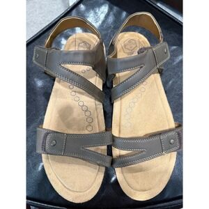 Khombu K Comfort Women's Brown Leather Strappy Comfort‎ Sandals Size 10